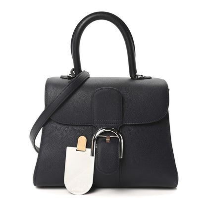 Delvaux Grained Calfskin PM Brillant Satchel Midnight 3 of 11