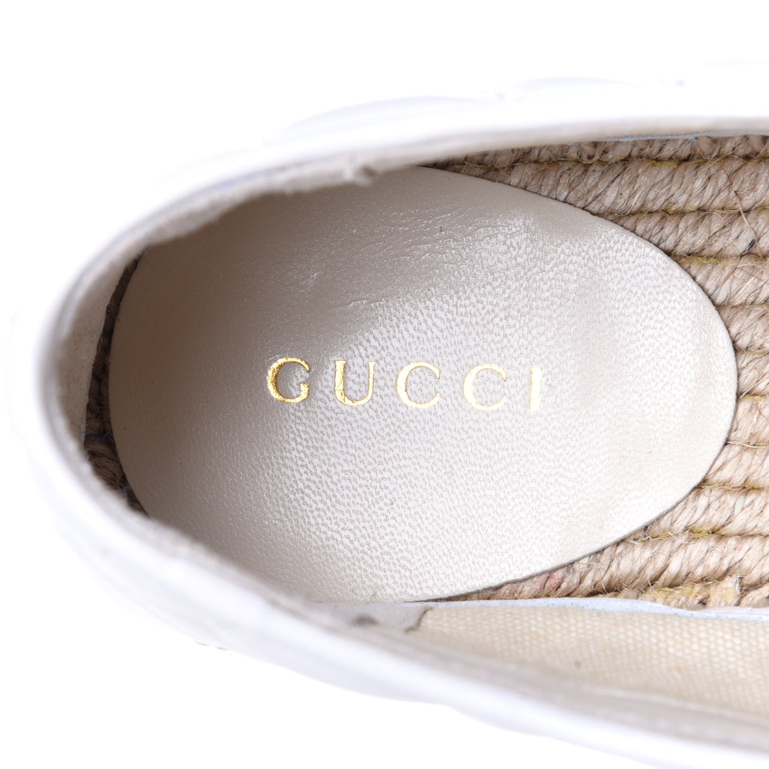 Gucci Nappa Matelasse GG Pilar Flatform Lace-Up Espadrilles 37 Great White 9 of 11