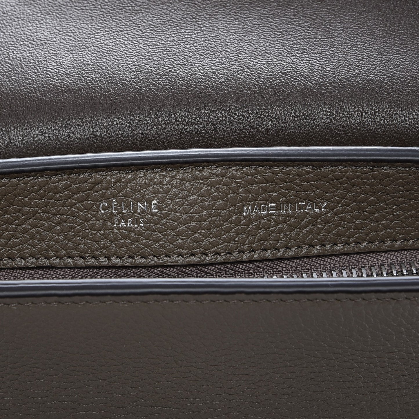 Drummed Calfskin Suede Small Trapeze Souris