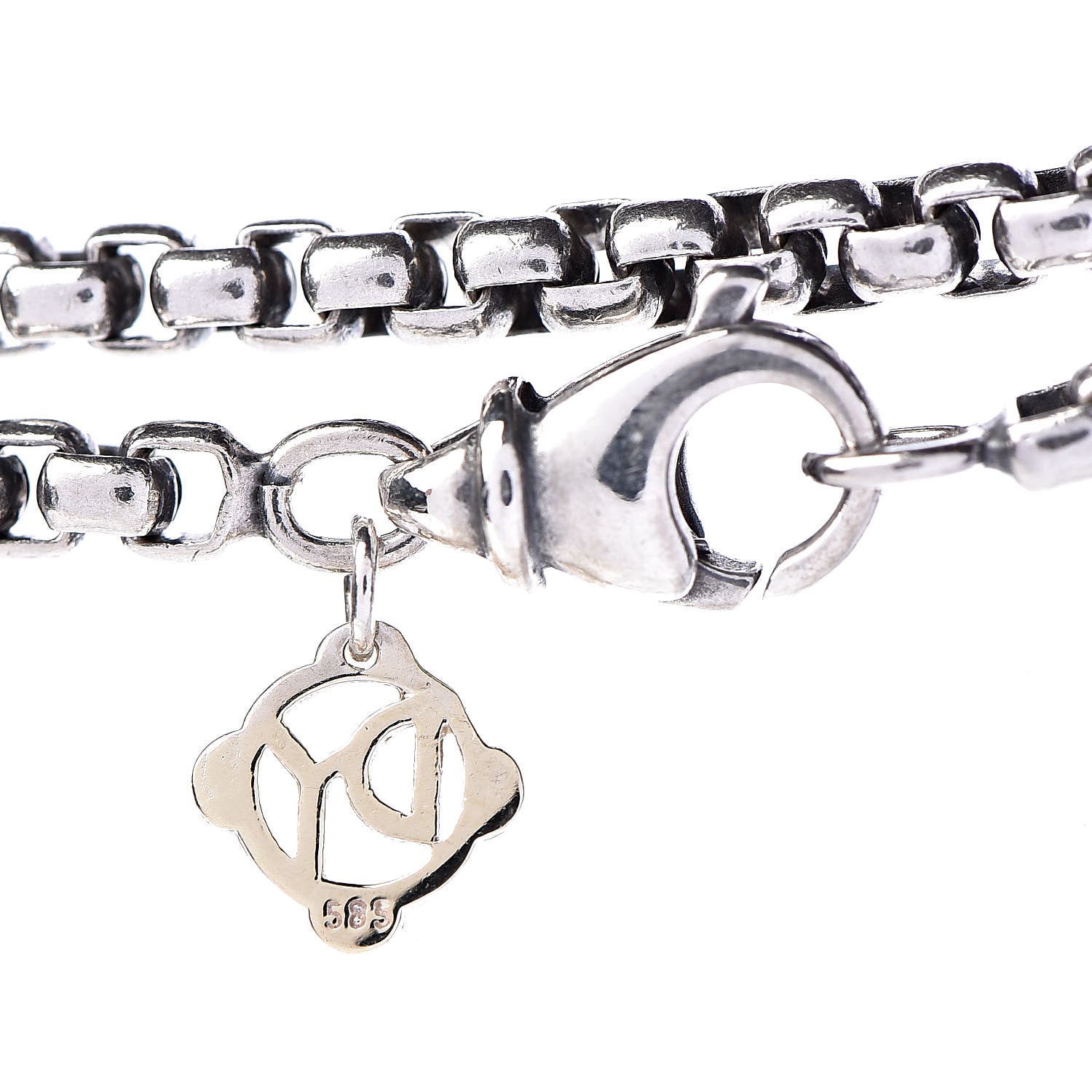 David Yurman Sterling Silver Blue Topaz 12mm Albion Double Wheat Chain Pendant Necklace 6 of 6