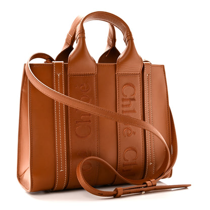 Chloe Calfskin Small Woody Tote Caramel 3 of 10