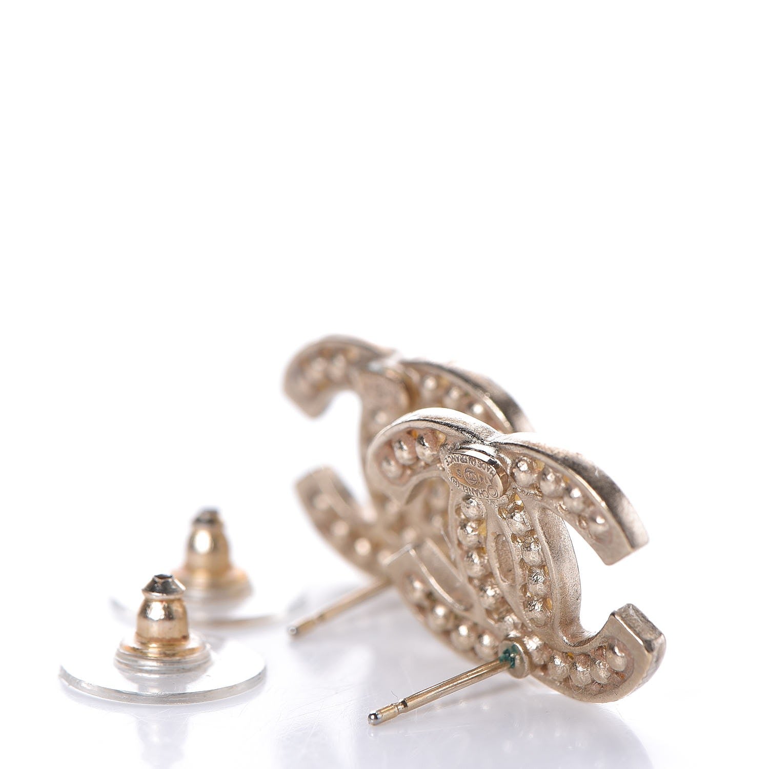 Chanel Pearl CC Earrings Gold 3 of 5