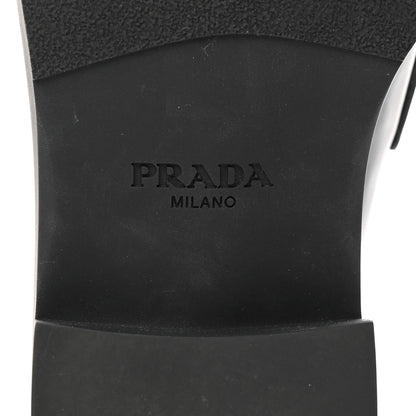 Prada Spazzolato Triangle 40mm Loafer Mules 37.5 Black 8 of 8