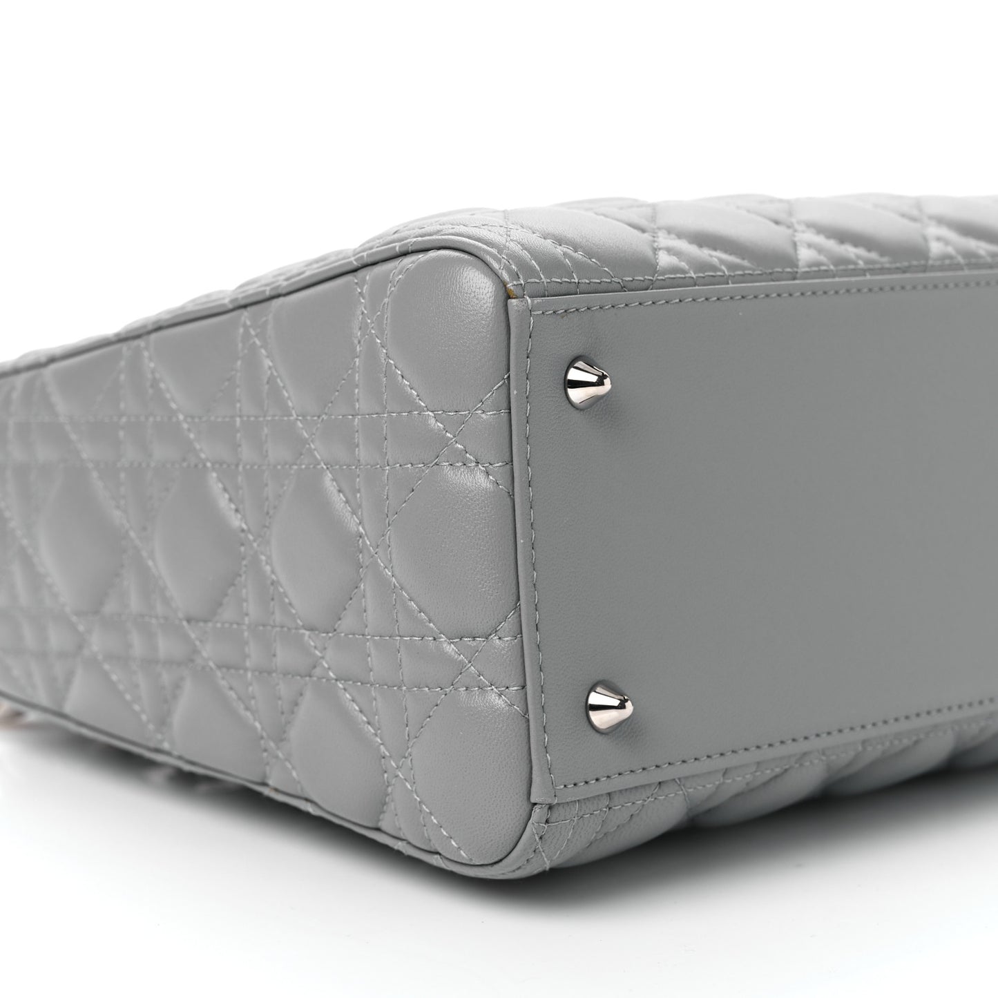 Lambskin Cannage Medium Lady Dior Grey