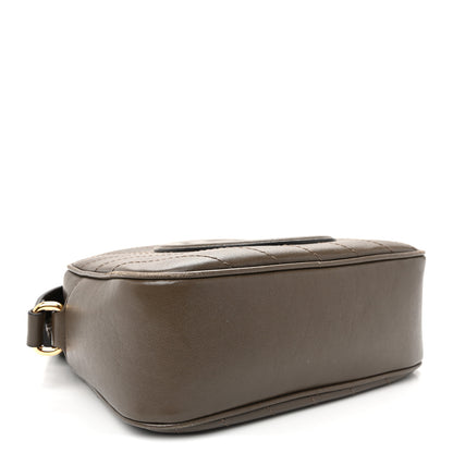 Gucci Sakai Be Green Calfskin Diagonal Stitched Small Blondie Shoulder Bag Craclet Brown 4 of 10