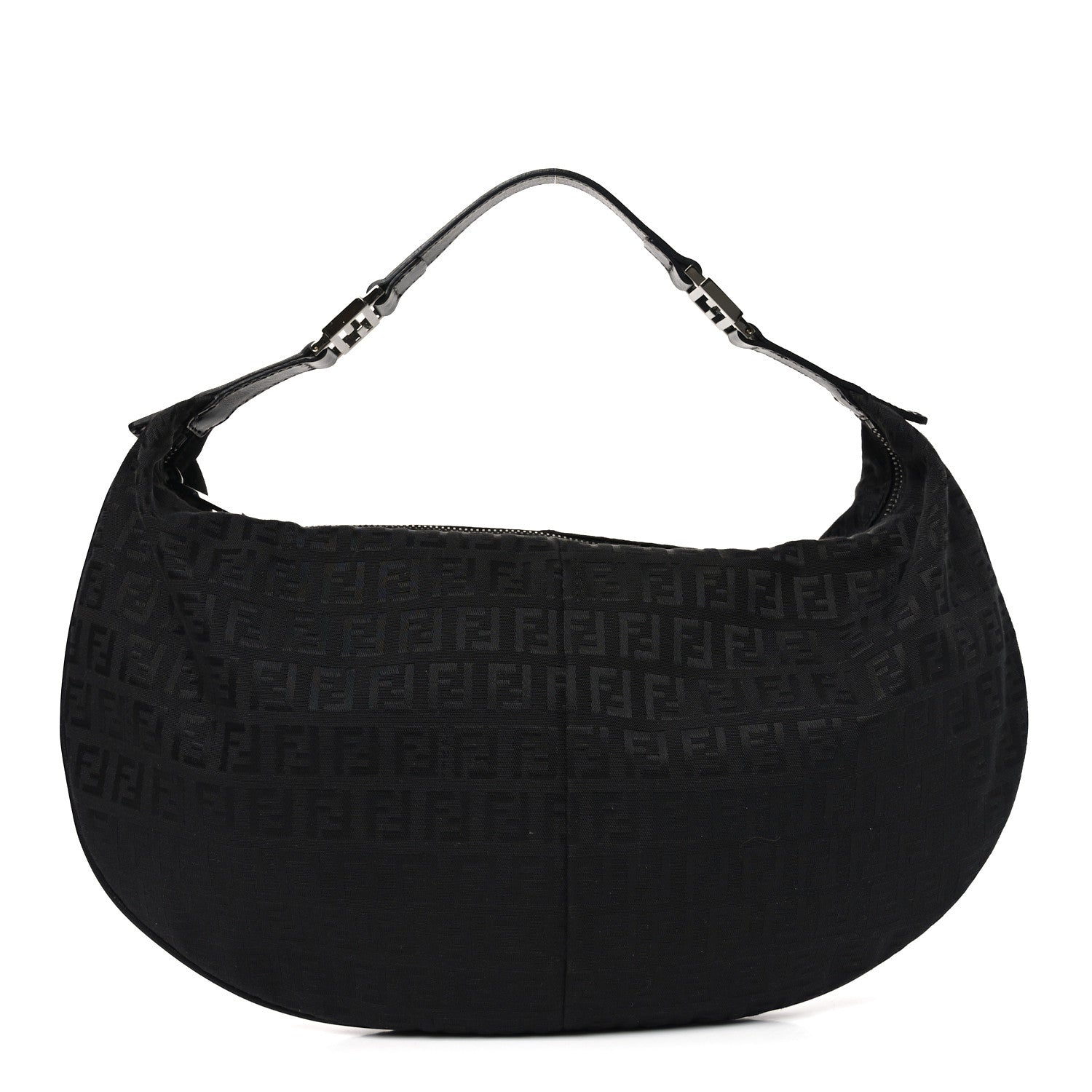 Fendi Zucchino Vitello Medium Chef Hobo Black 1 of 9