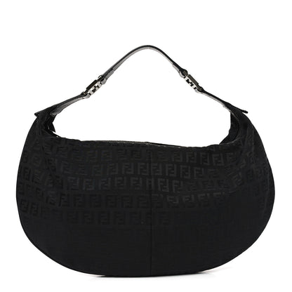 Fendi Zucchino Vitello Medium Chef Hobo Black 1 of 9
