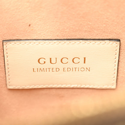 Gucci Snakeskin Boarded Plutone Calfskin Mini Horsebit 1955 Top Handle Bag White Multicolor 6 of 12
