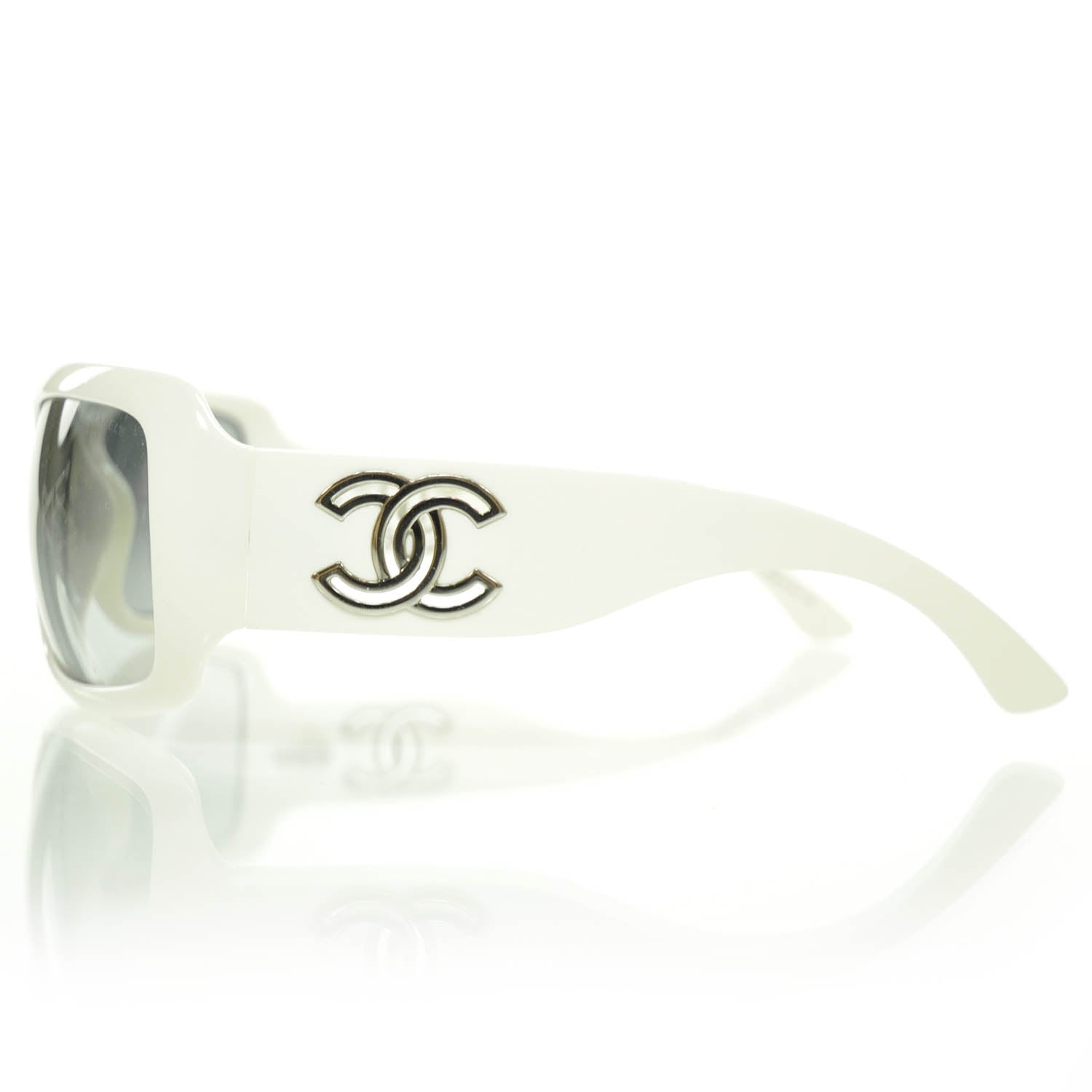 Chanel CC Sunglasses 6018 White 3 of 6