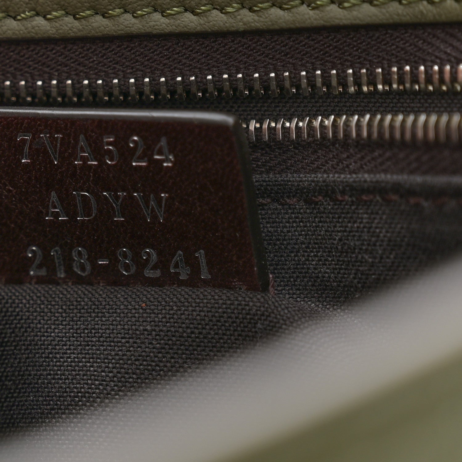 Fendi Cuoio Romano Selleria Medium Flat Baguette Oliva 7 of 12