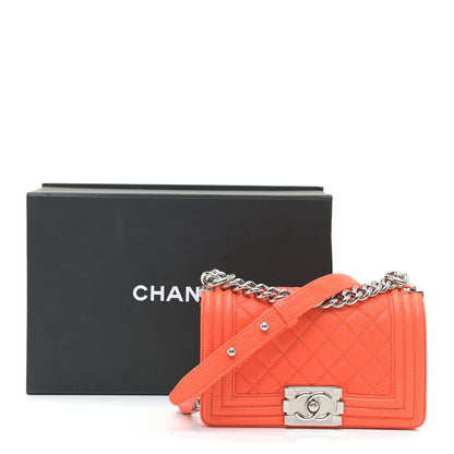 Chanel Caviar Quilted Small Boy Flap Orange 17 of 17