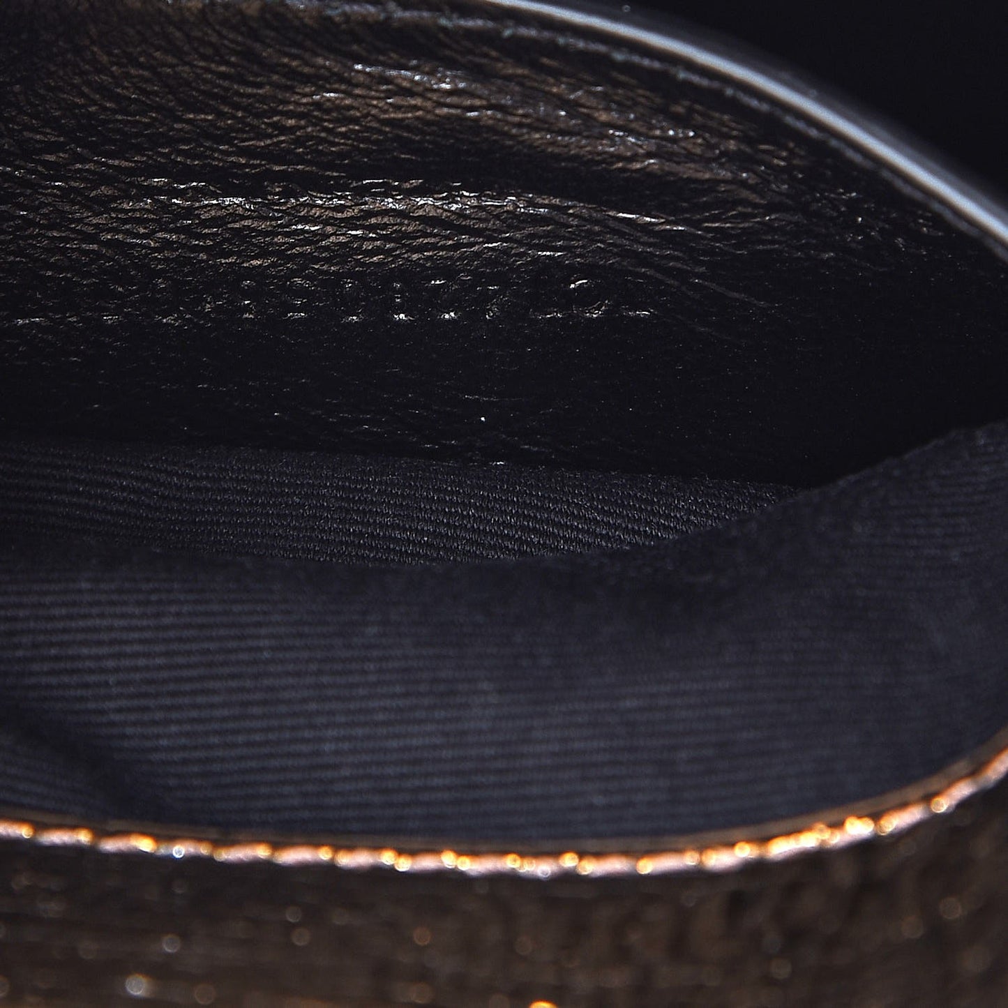 Metallic Cracked Calfskin Matelasse Monogram Medium College Bag Copper