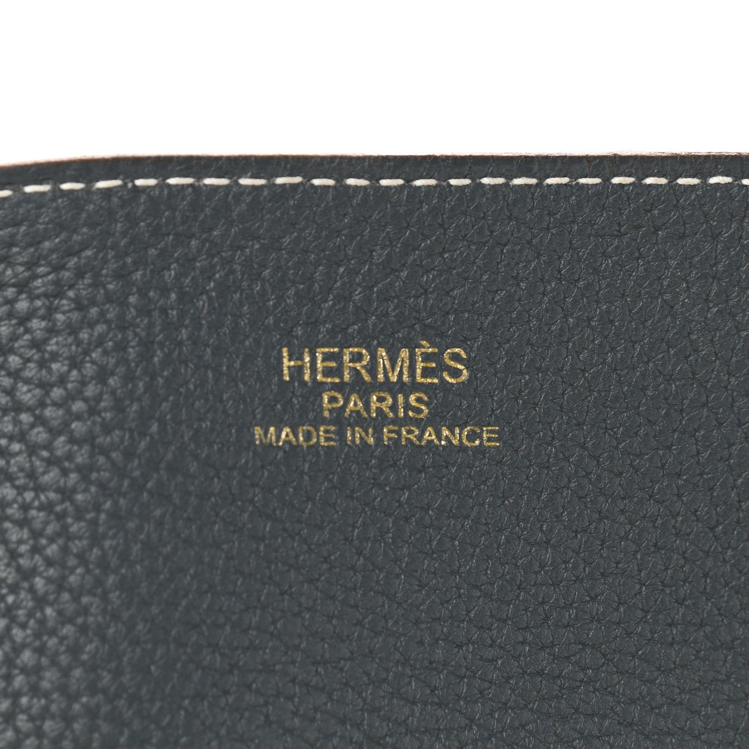 Hermes Taurillon Clemence Double Sens 36 Reversible Tote Gris Perle Bleu Orage 9 of 17