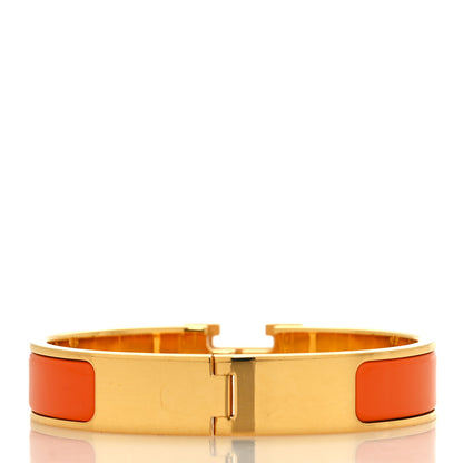 Hermes Enamel Narrow Clic Clac H Bracelet PM Orange 3 of 5