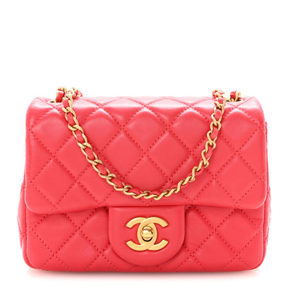 Chanel Lambskin Quilted Mini Pearl Crush Flap Red 1 of 11