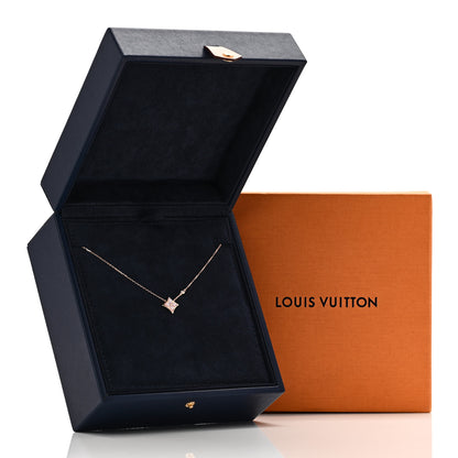 Louis Vuitton 18K Pink Gold Diamond Pink Mother of Pearl Color Blossom BB Star Pendant Necklace 6 of 6