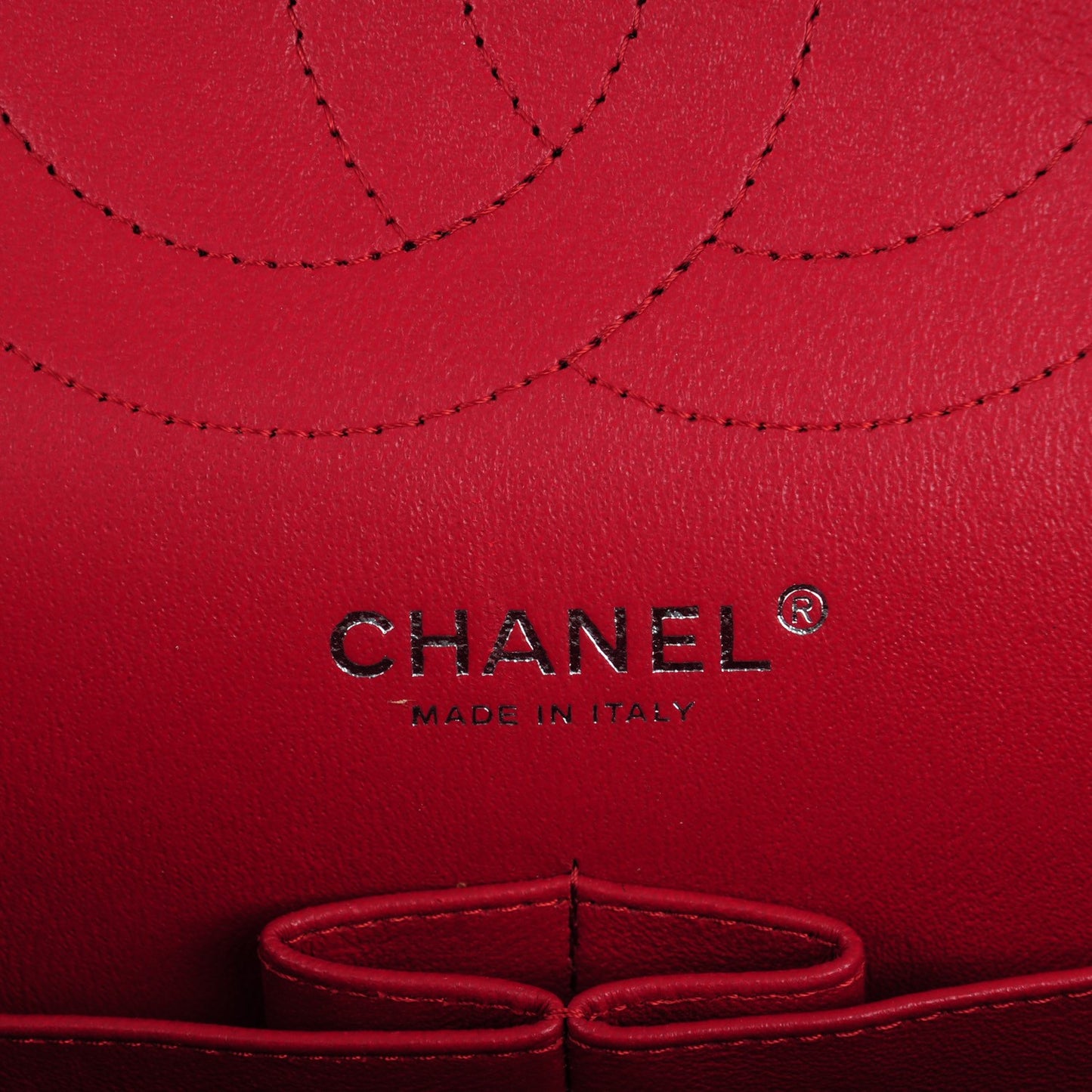 Caviar Quilted Jumbo Double Flap Red
