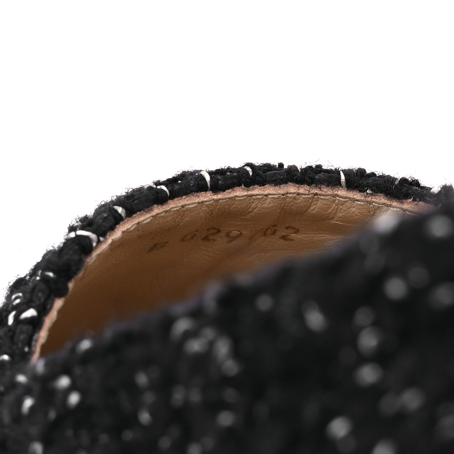 Metallic Lambskin Tweed CC Espadrilles 39 Black Silver