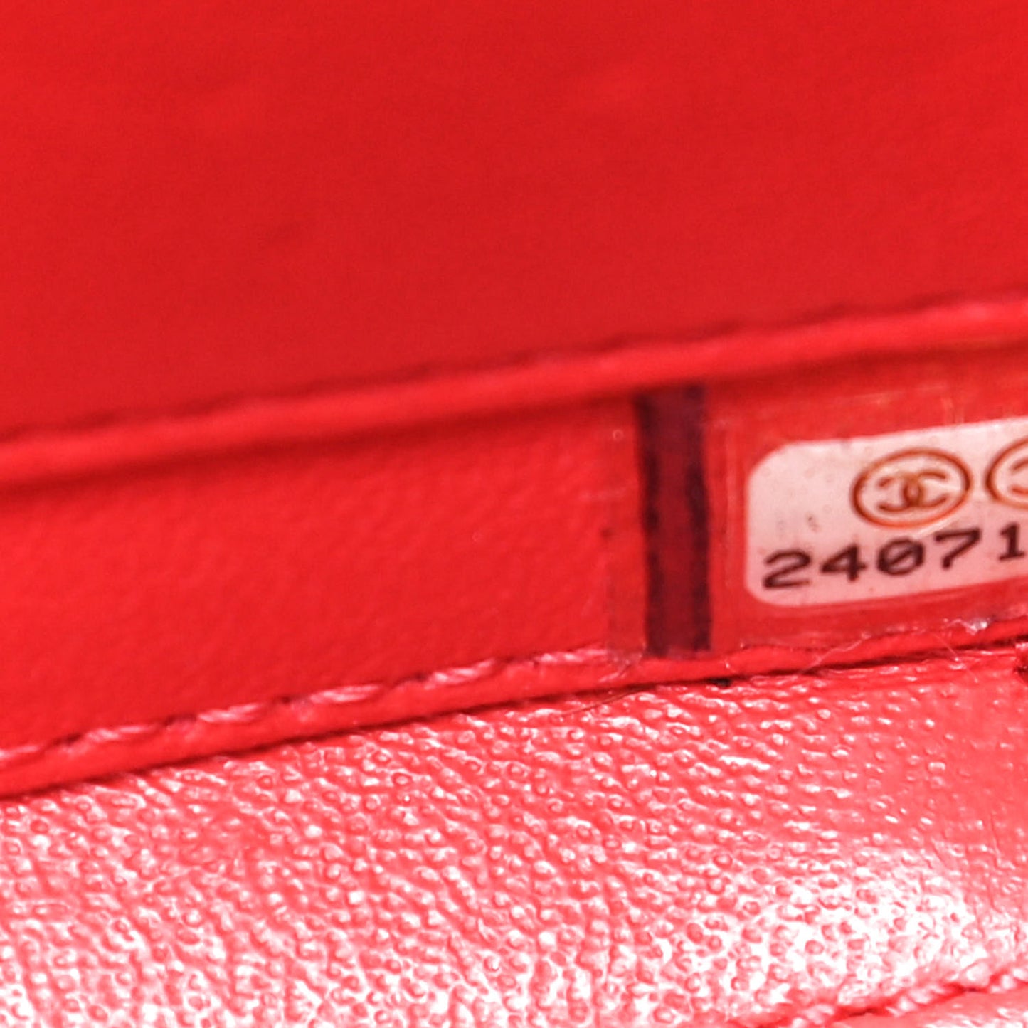 Caviar Quilted Small CC Filigree Vanity Case Coral