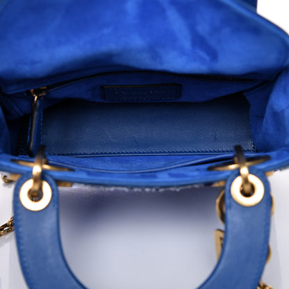 Christian Dior Smooth Calfskin Embroidered Mini Mosaic of Mirrors Lady Dior Blue 5 of 7