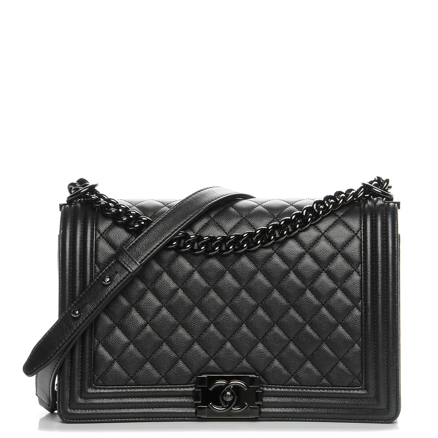 Caviar Quilted New Medium Boy Flap So Black