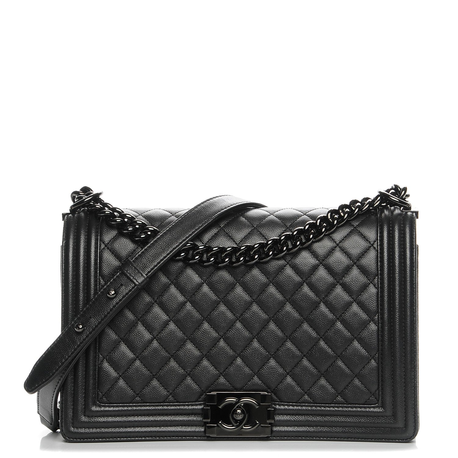 Chanel Caviar Quilted New Medium Boy Flap So Black 1 of 8