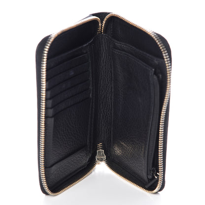 Gucci Pebbled Calfskin Medium Soho Zip Around Wallet Black 5 of 10