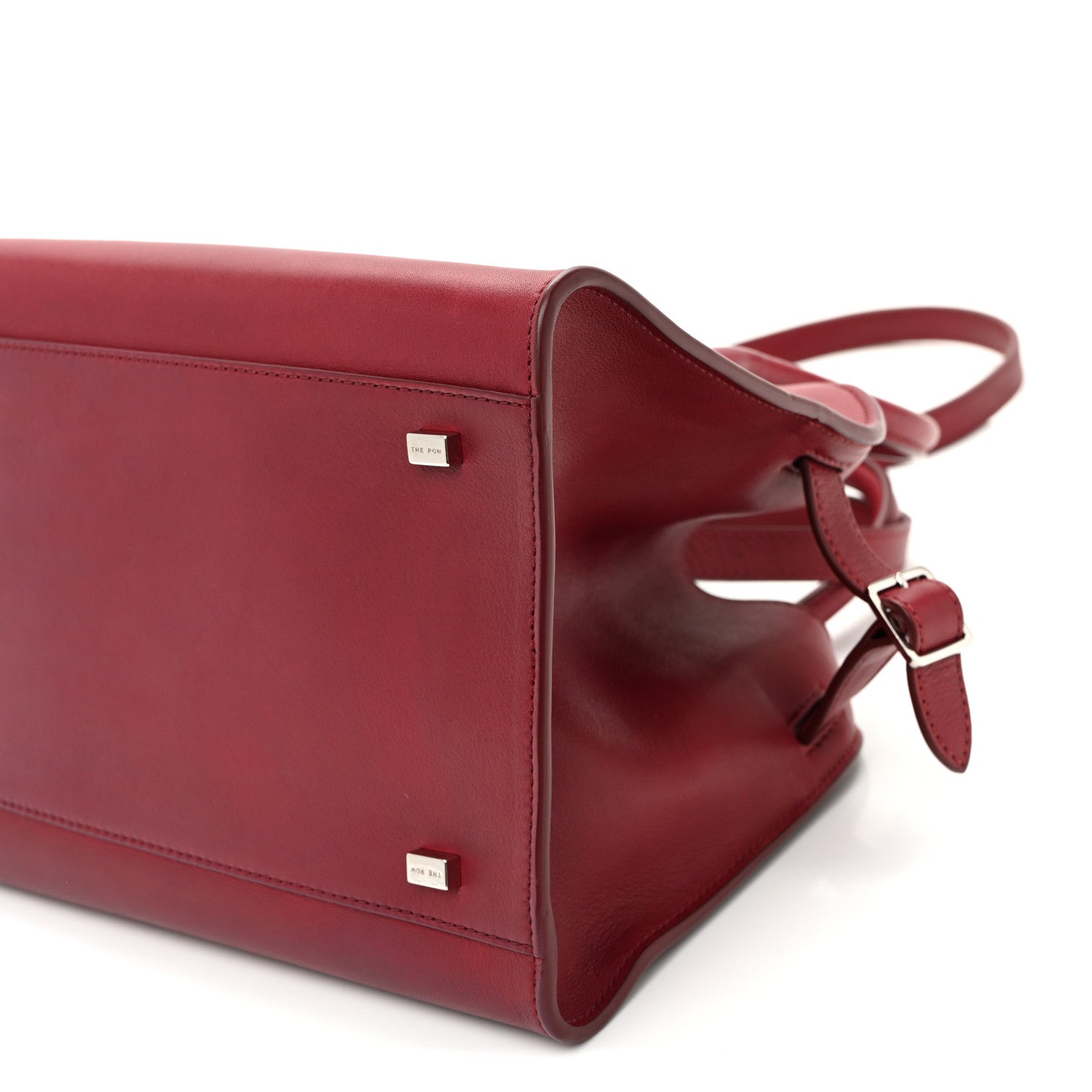 The Row Polished Saddle Calfskin Soft Margaux 10 Bag Amaranto 9 of 9
