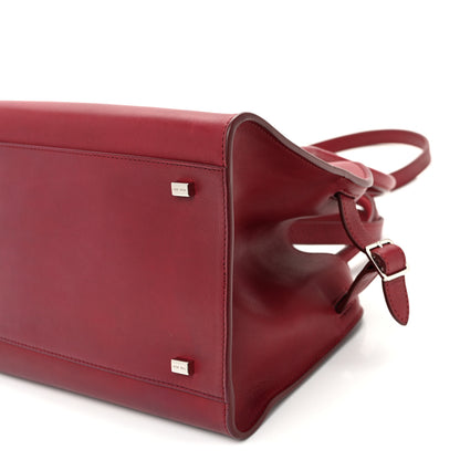 The Row Polished Saddle Calfskin Soft Margaux 10 Bag Amaranto 9 of 9