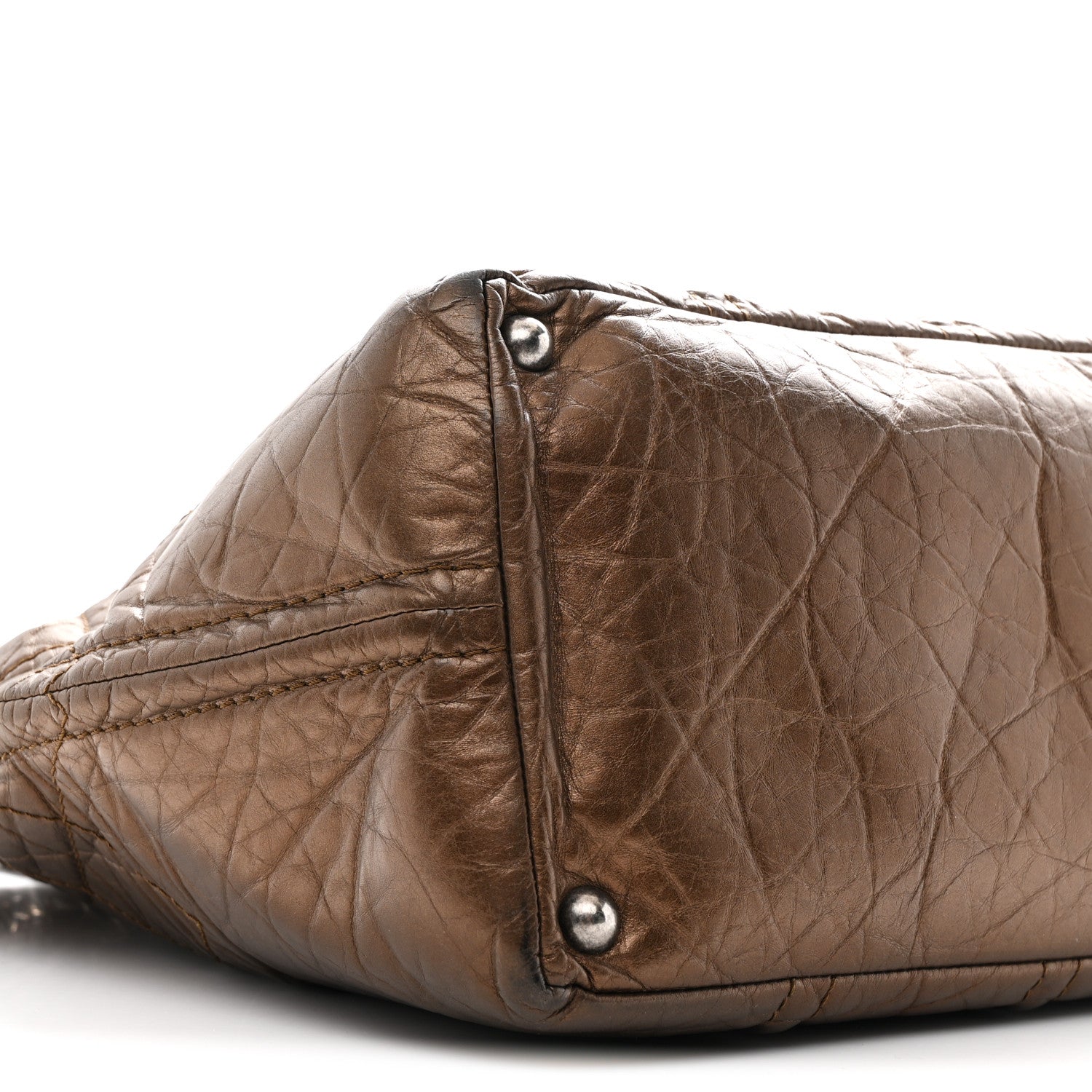 Chanel Metallic Aged Calfskin Small Shopping In Moscow Tote Bronze 9 of 11