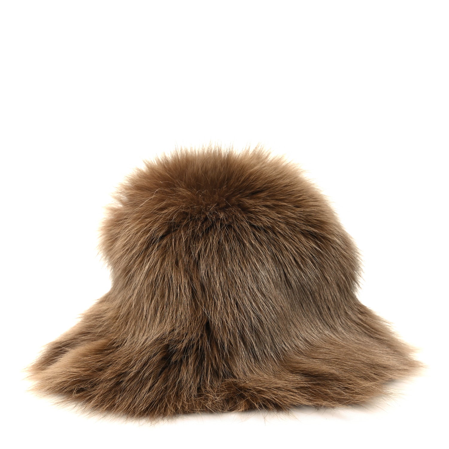 Fendi Fox Fur Bucket Hat M Brown 4 of 7