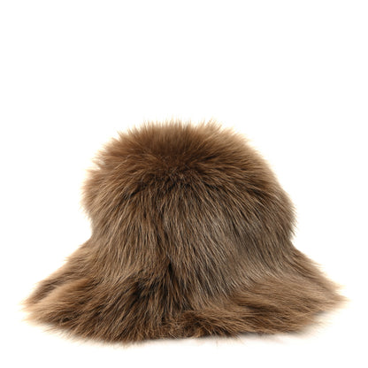 Fendi Fox Fur Bucket Hat M Brown 4 of 7