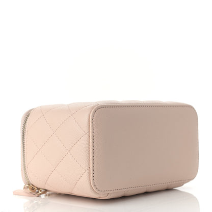 Chanel Caviar Quilted Small Vanity Case With Chain Light Beige 4 of 9