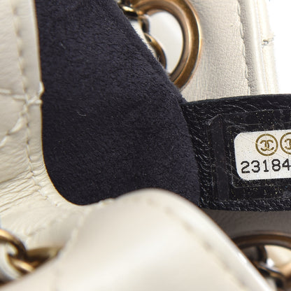 Chanel Calfskin Stitched Medium Drawstring CC Bag Ivory 7 of 9