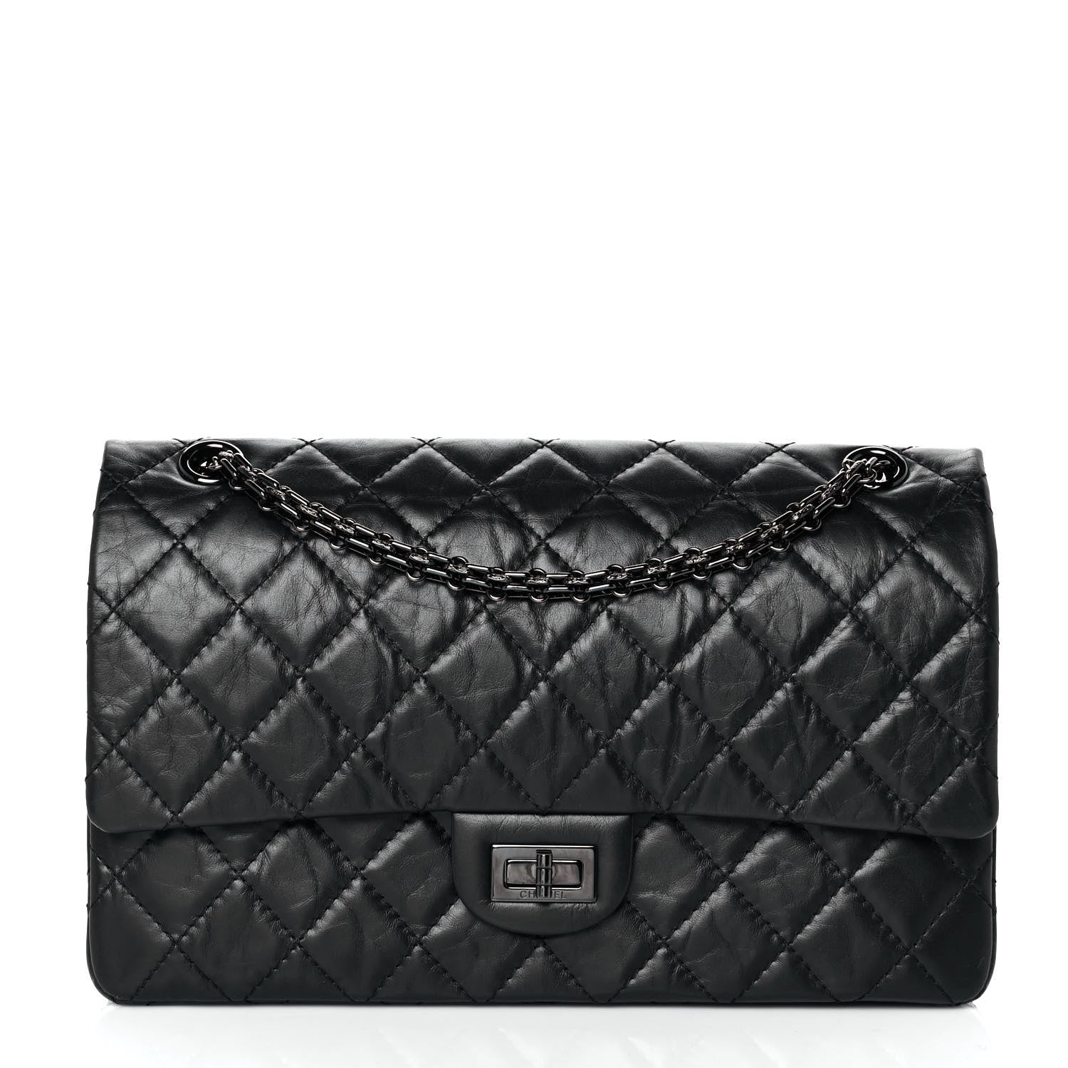 Chanel Aged Calfskin Quilted 2.55 Reissue 226 Flap So Black 1 of 10