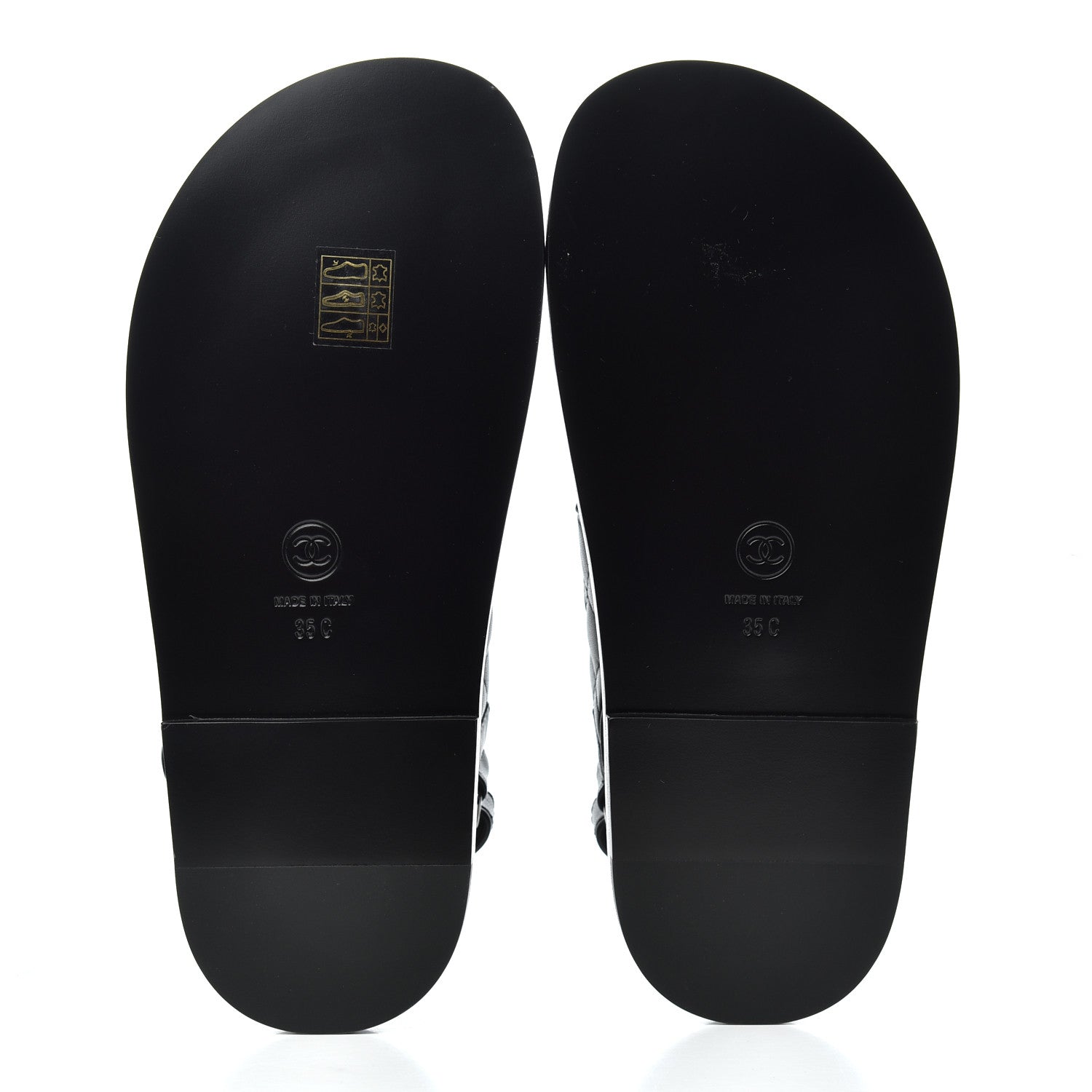 Chanel Lambskin Velcro Dad Sandals 35 Black 5 of 9