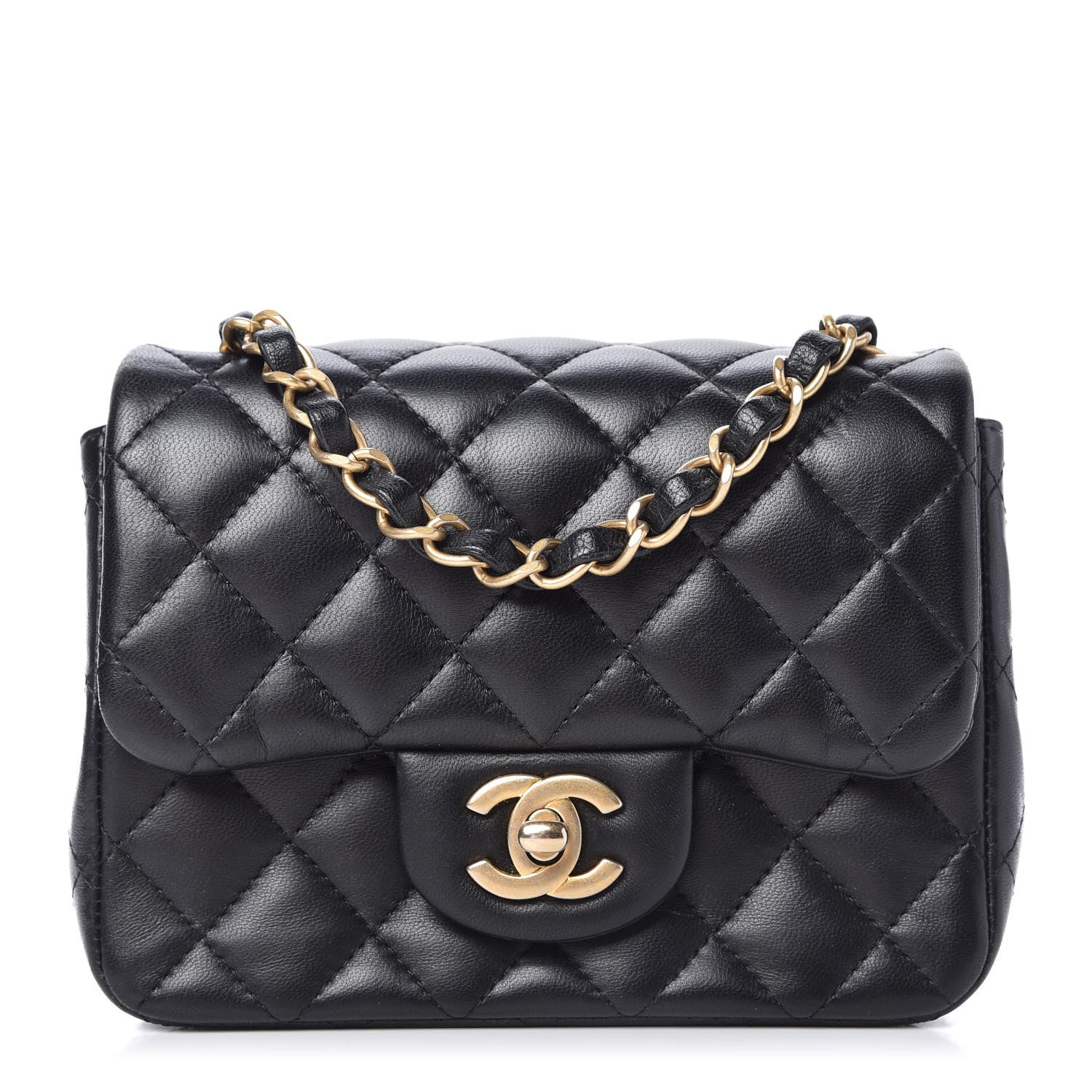 Chanel Lambskin Quilted Mini Square Flap Black 1 of 11