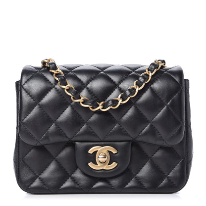 Chanel Lambskin Quilted Mini Square Flap Black 1 of 11