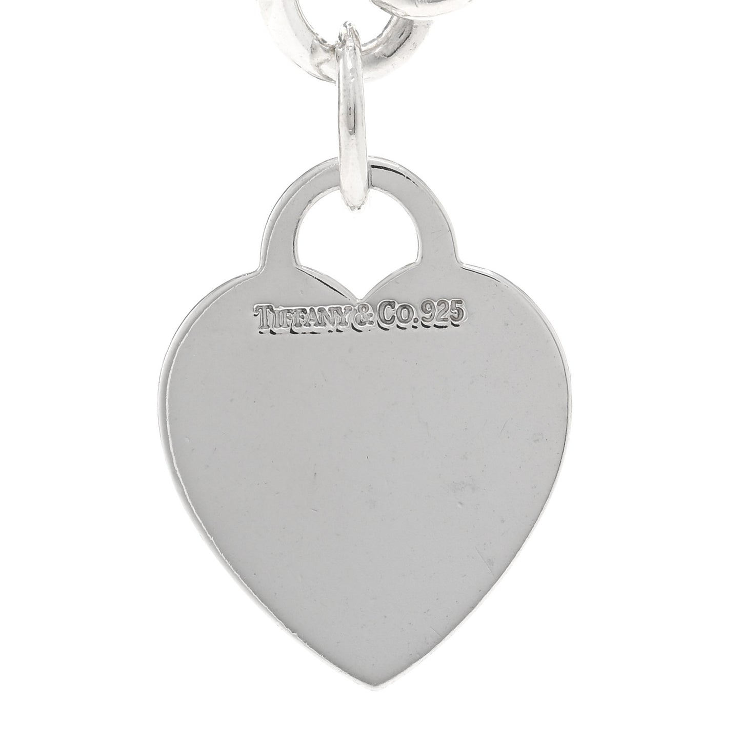Sterling Silver Heart Tag Pendant Necklace