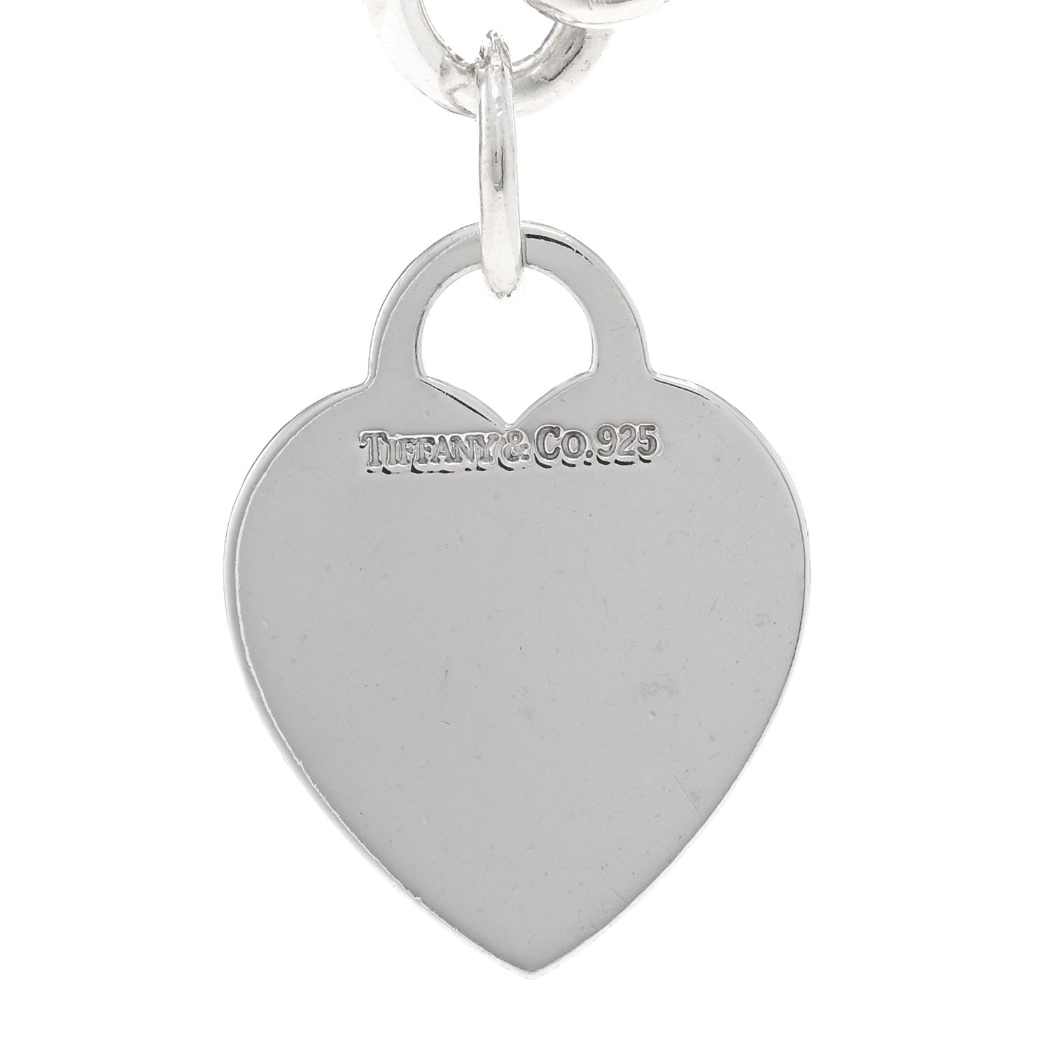 Tiffany Sterling Silver Heart Tag Pendant Necklace 5 of 5