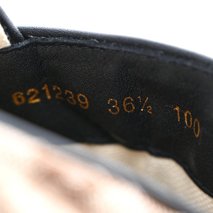 Gucci Monogram Matelasse Diagonal GG Marmont Espadrilles 36.5 Beige Ebony Black 9 of 12
