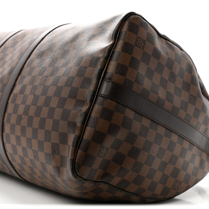 Louis Vuitton Damier Ebene Keepall Bandouliere 55 9 of 16