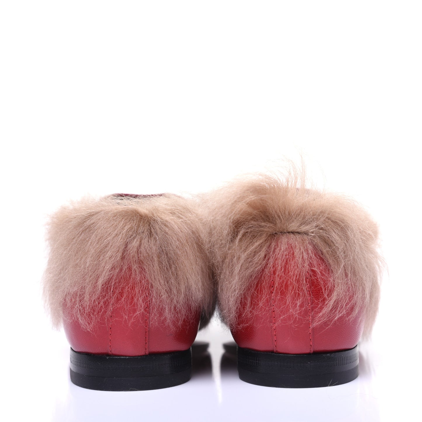 Malaga Kid Fur Womens Jordaan Loafers 38 Hibiscus Red Natural