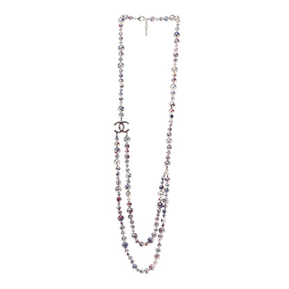 Chanel Pearl CC Graffiti Long Necklace Red White Blue Gold 3 of 6