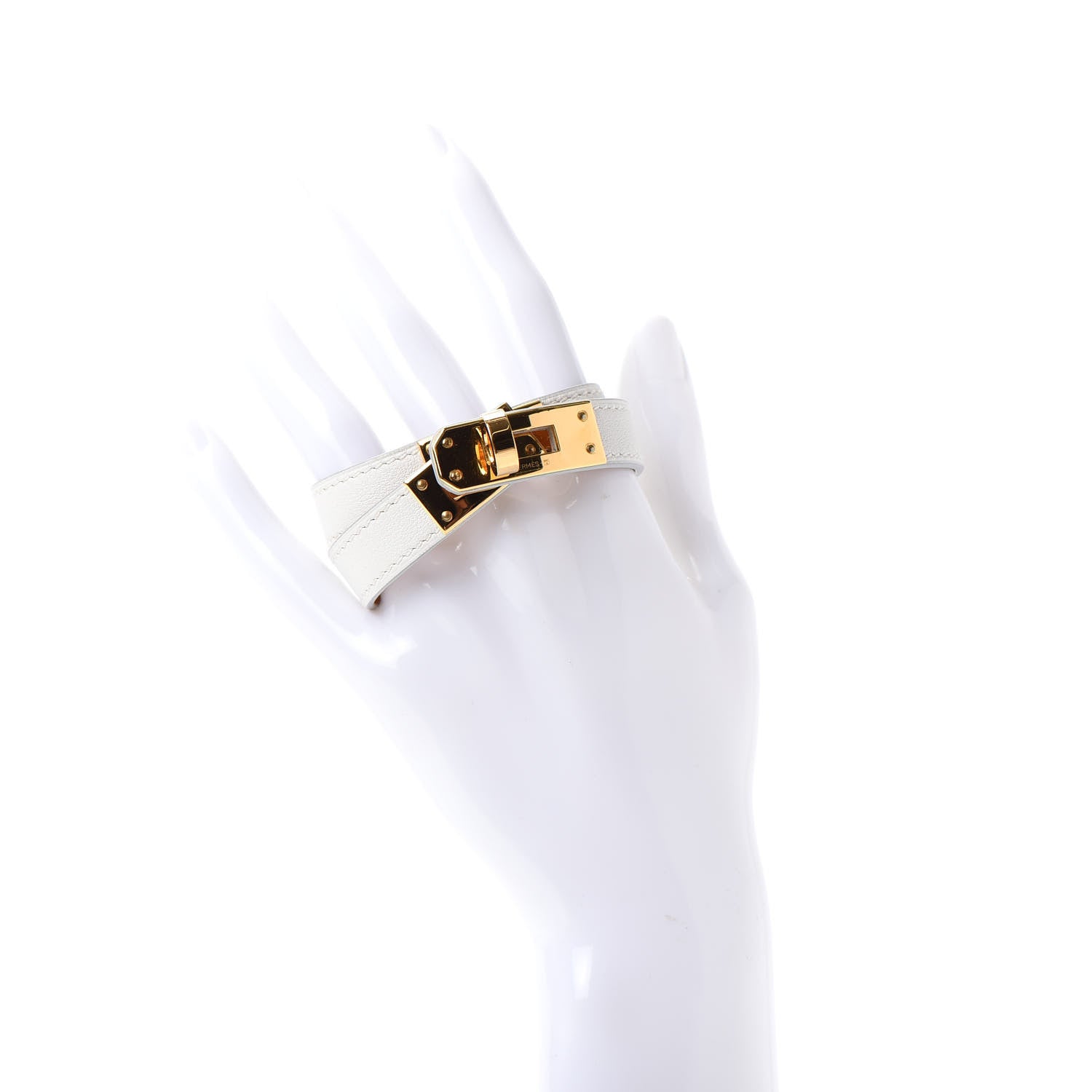 Hermes Swift Kelly Double Tour Bracelet T1 White 2 of 4