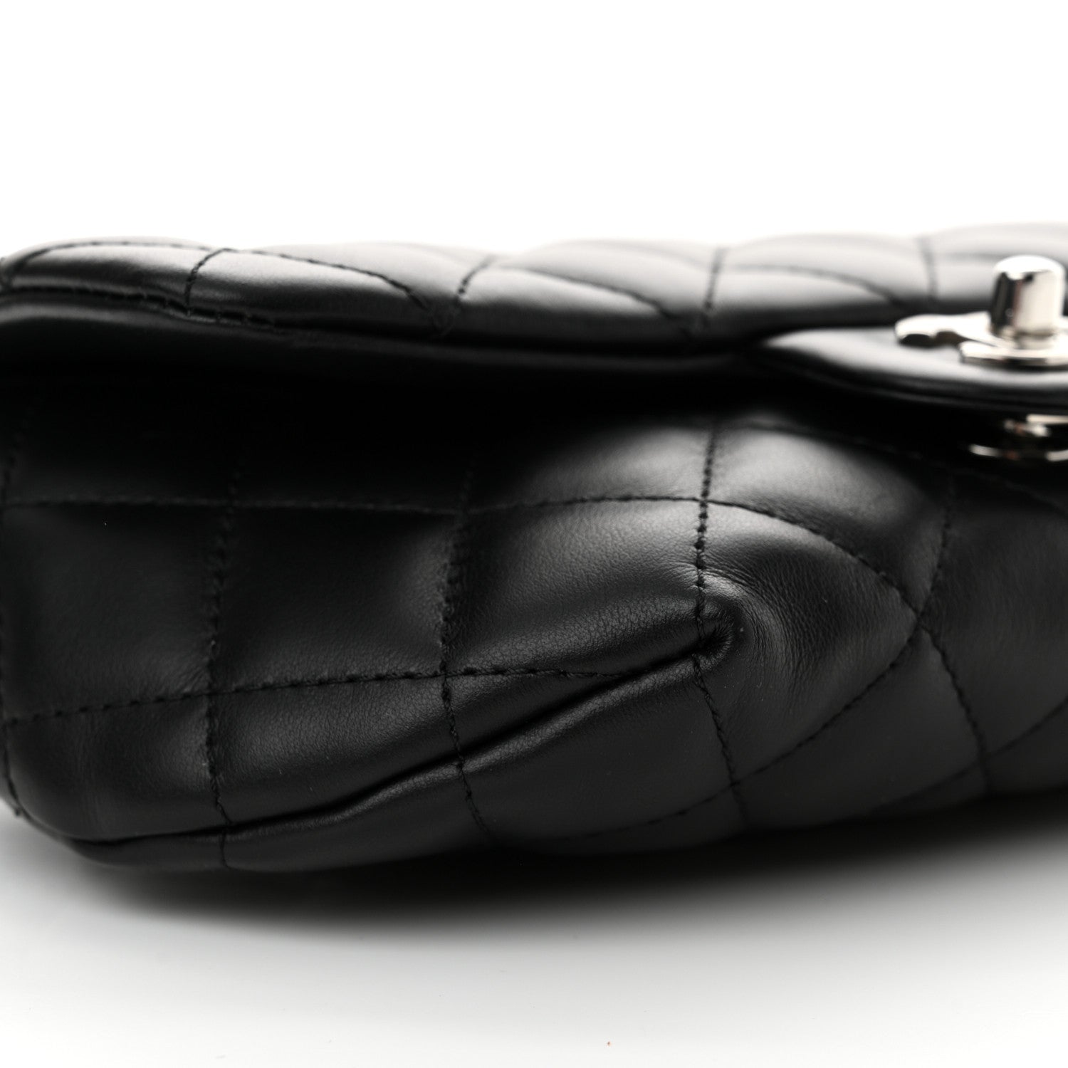 Chanel Calfskin Quilted CC Uniform Flap Belt Bag Black 9 of 12