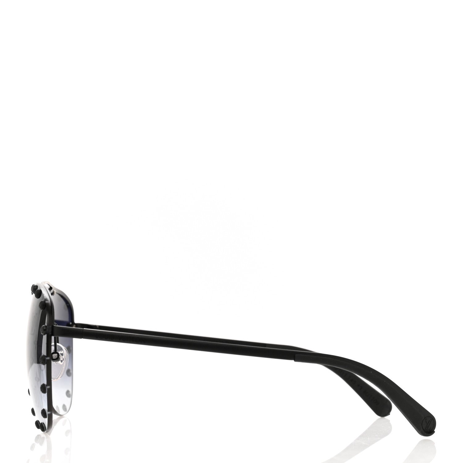 Louis Vuitton Monogram The Party Aviator Sunglasses Z0971U Black 3 of 9