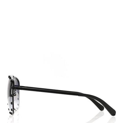Louis Vuitton Monogram The Party Aviator Sunglasses Z0971U Black 3 of 9