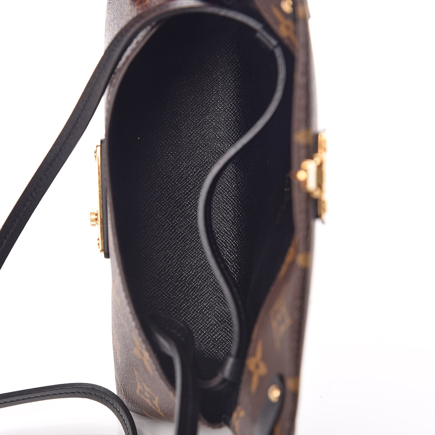Louis Vuitton Monogram Triangle Chain Wallet Black 7 of 10