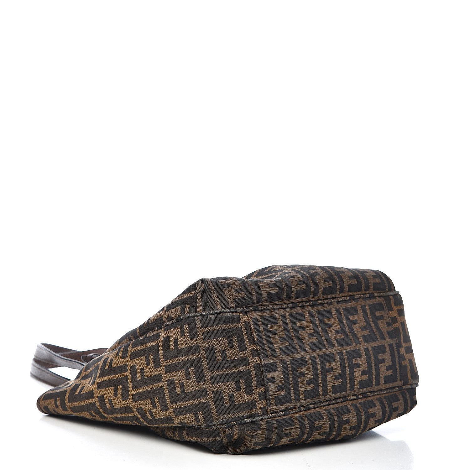 Fendi Zucca Vitello Artic Medium Shopping Tote Tobacco Castagna 3 of 15